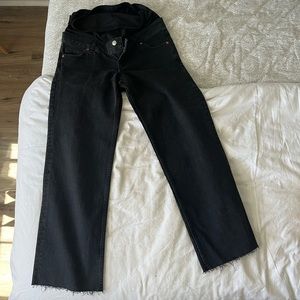 Washed black maternity jeans